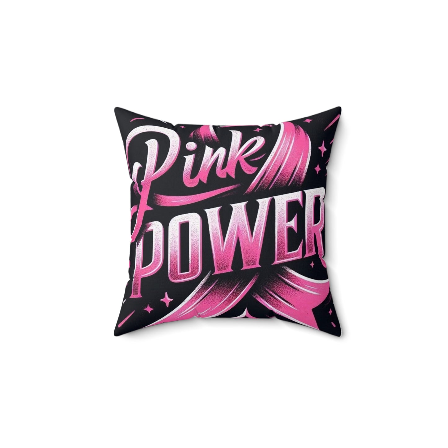 Spun Polyester Square Pillow TLW creation pink power